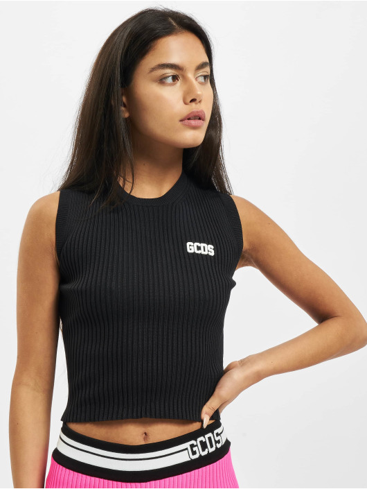 GCDS Tops sans manche Basic noir